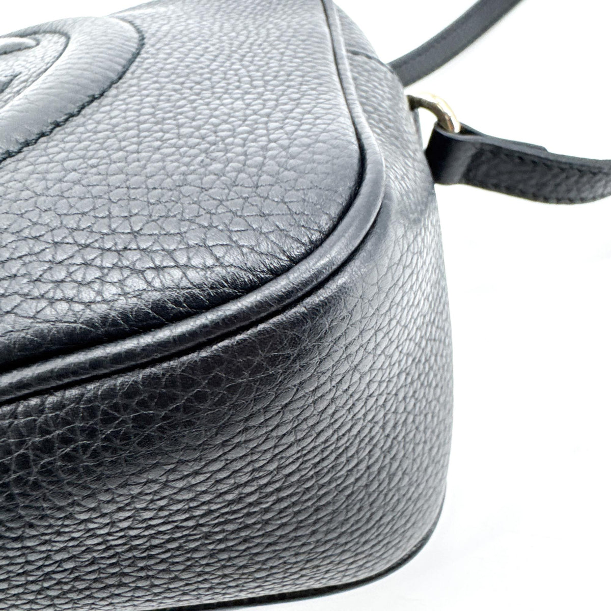 Gucci Soho Disco Leather Black Calfskin Crossbody Bag Bag (Pre-Owned)