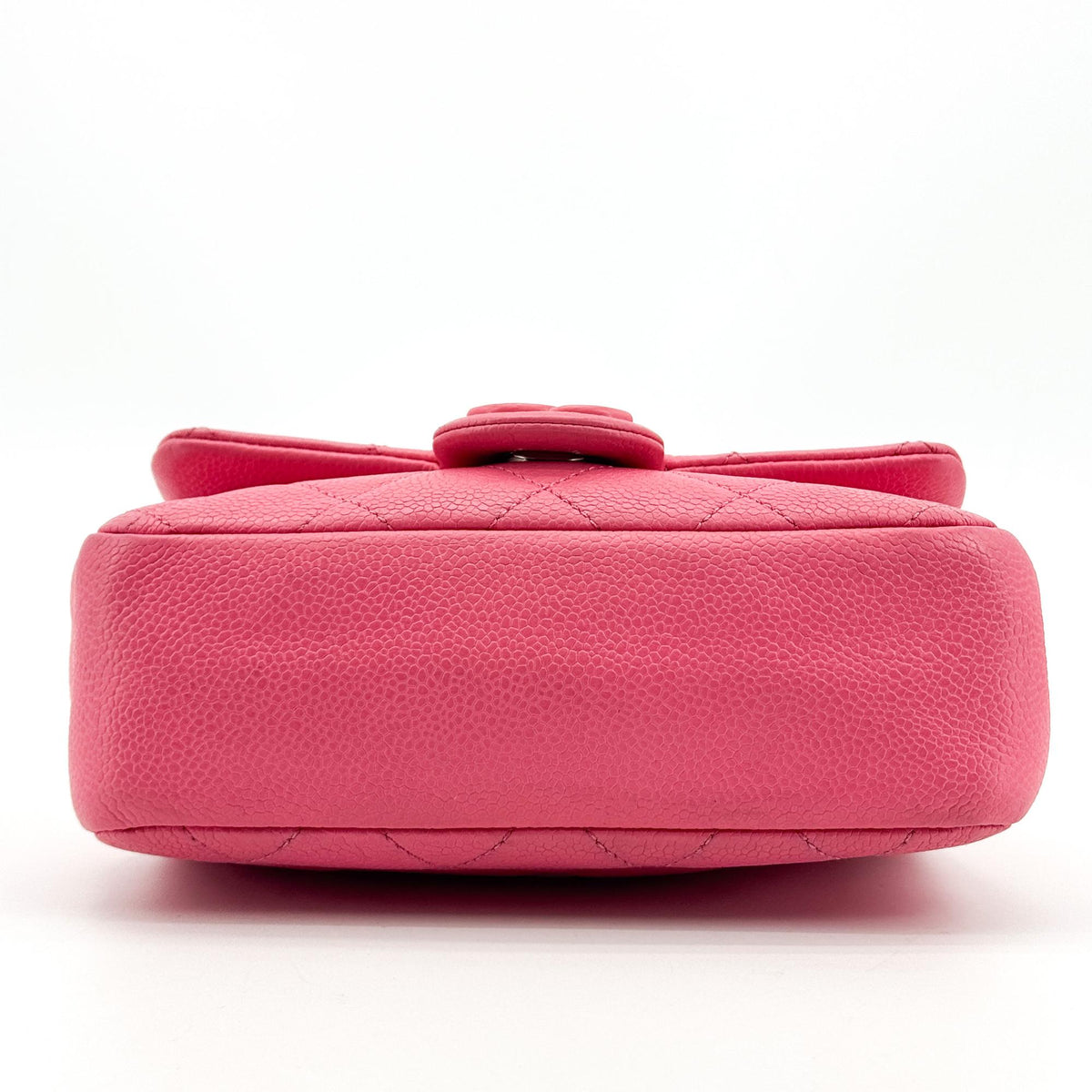 Chanel Classic Square Flap Clutch With Chain Quilted Caviar Pink Calfskin Clutche & Pouche Bag (Pre-Owned)