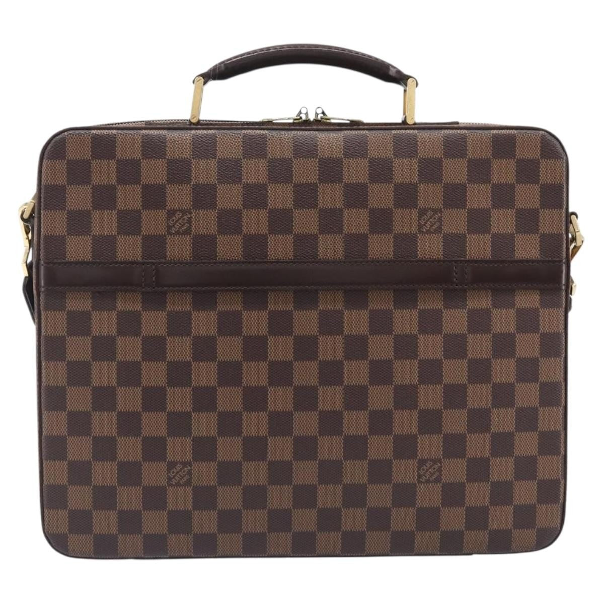 Louis Vuitton Sabana Laptop Damier Brown Canvas Briefcase Bag (Pre-Owned)