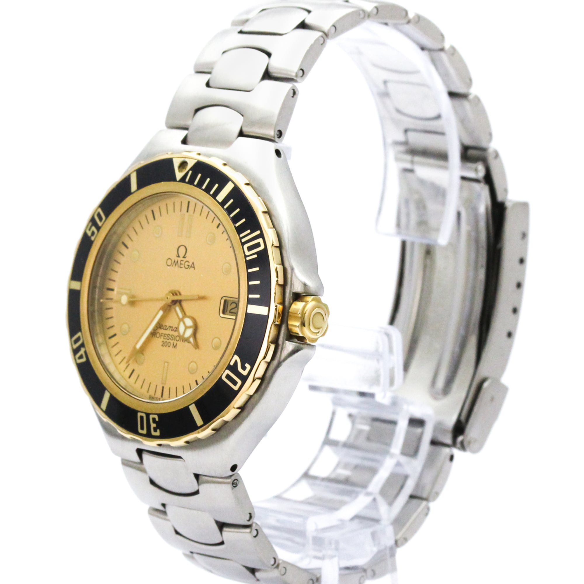 Omega Seamaster Professional 200 Pre Bond Chronometer Quartz Stainless Steel And Yellow Gold (18K) Watch (Pre-Owned)
