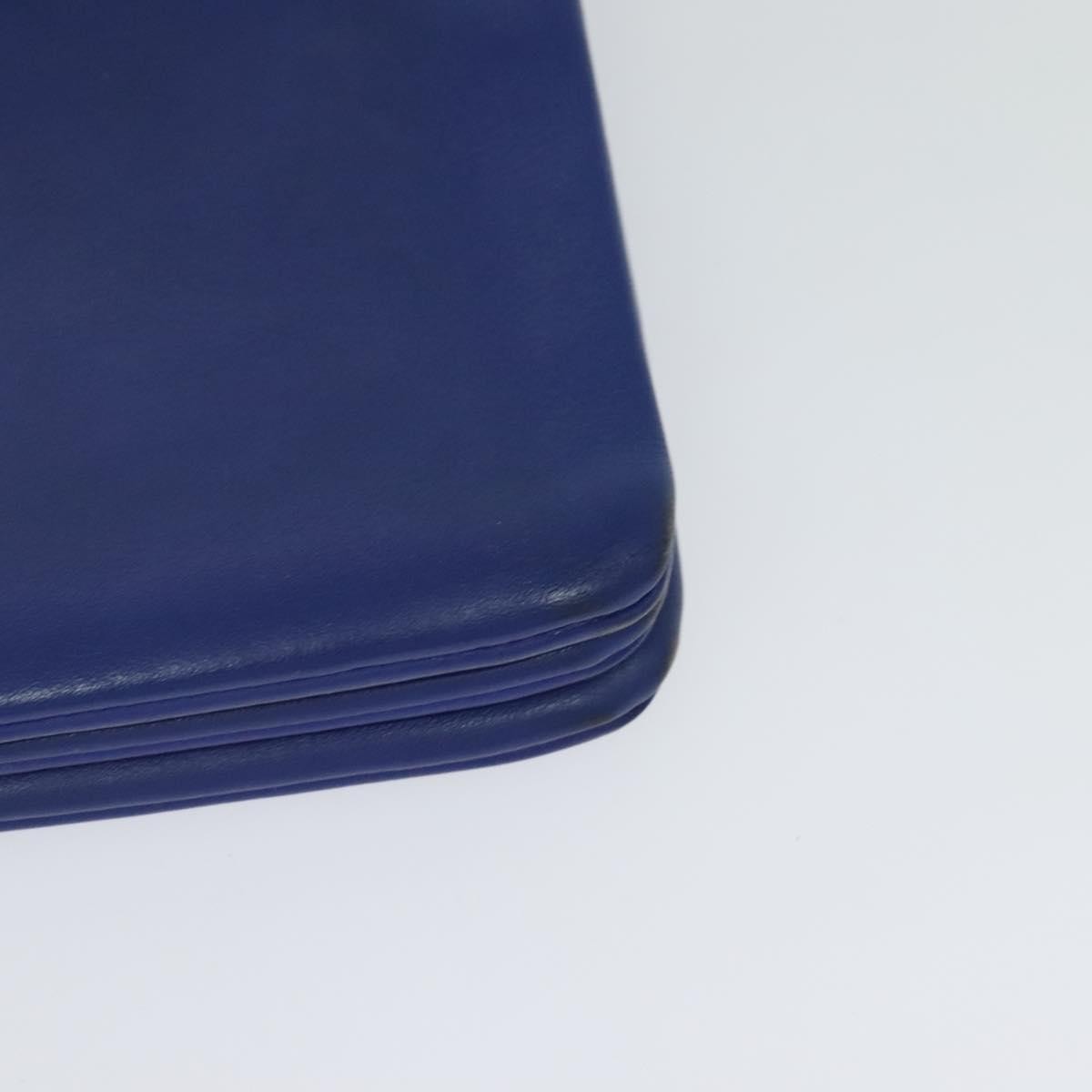 Celine Trio Leather Blue Leather Shoulder Bag Bag (Pre-Owned)