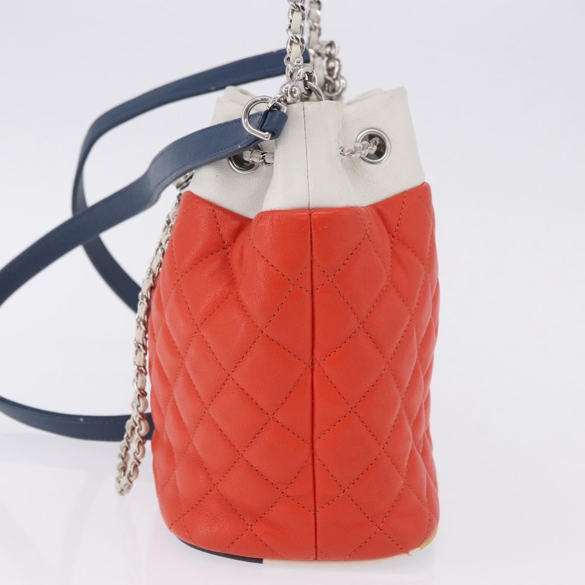 Chanel Cuba Drawstring Bucket Quilted Lambskin Red Leather Shoulder Bag Bag (Pre-Owned)