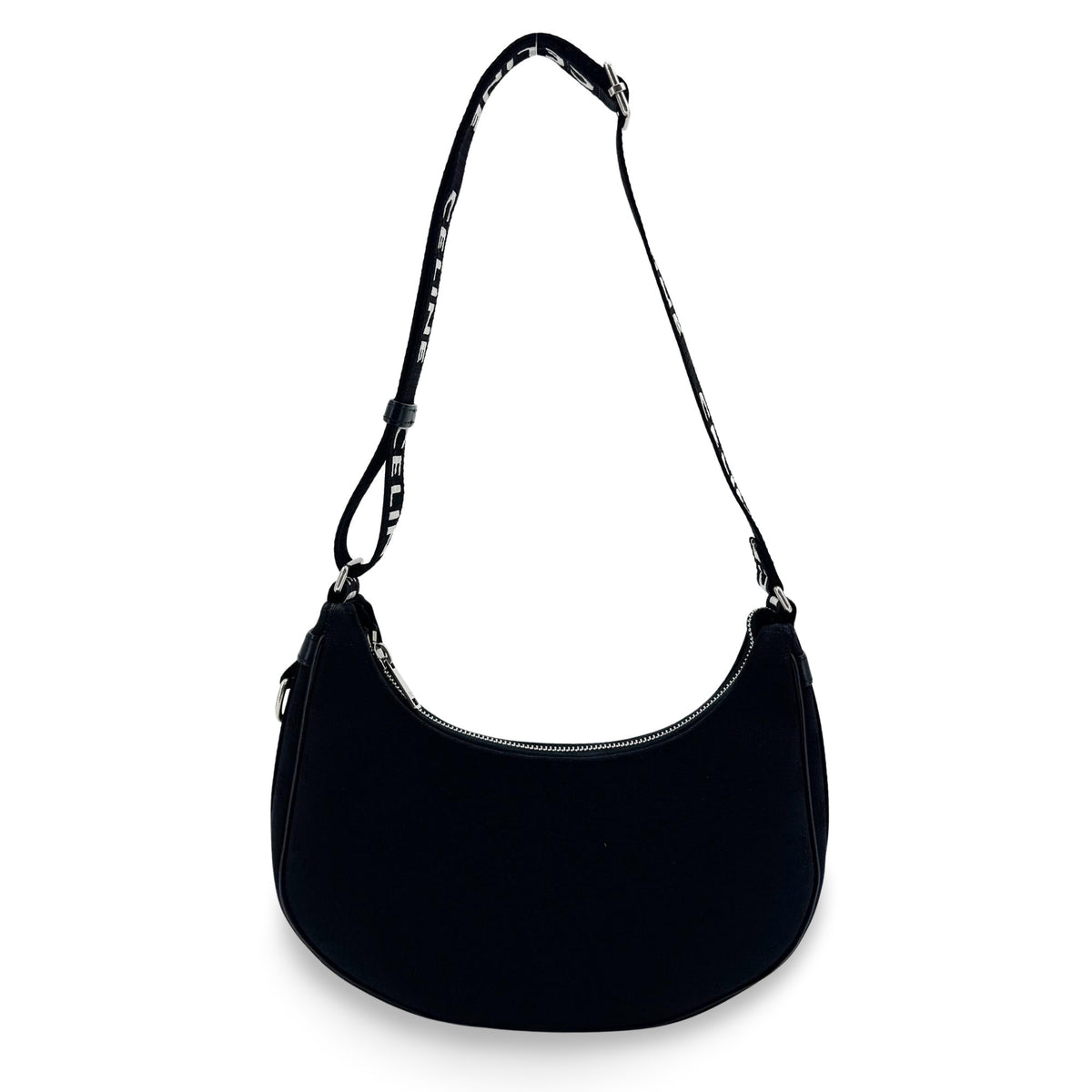 Celine Ava Triomphe Coated Canvas Black Textile Handbag (Pre-Owned)
