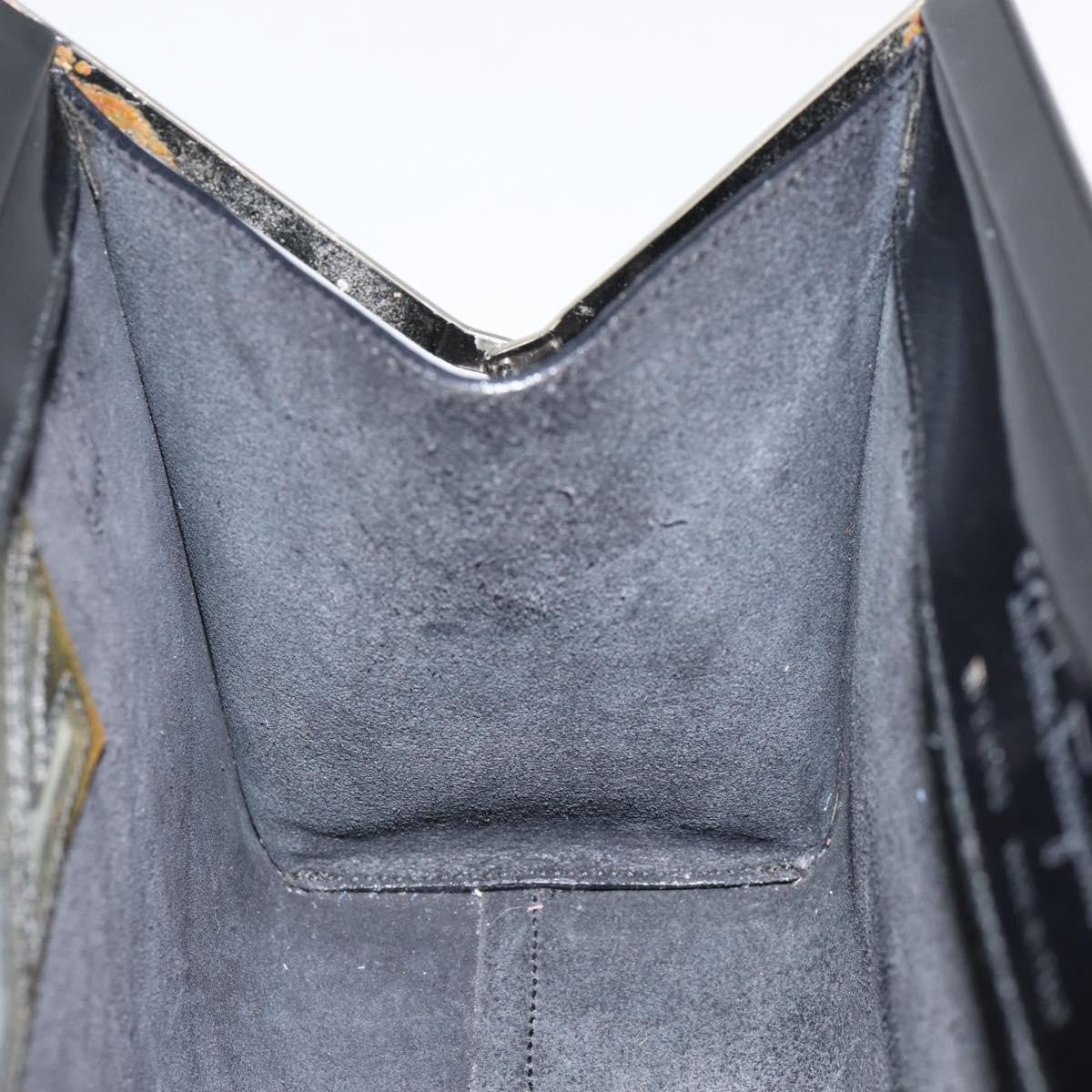 Salvatore Ferragamo Vintage Patent Leather Black Patent_Leather Tote Bag Bag (Pre-Owned)