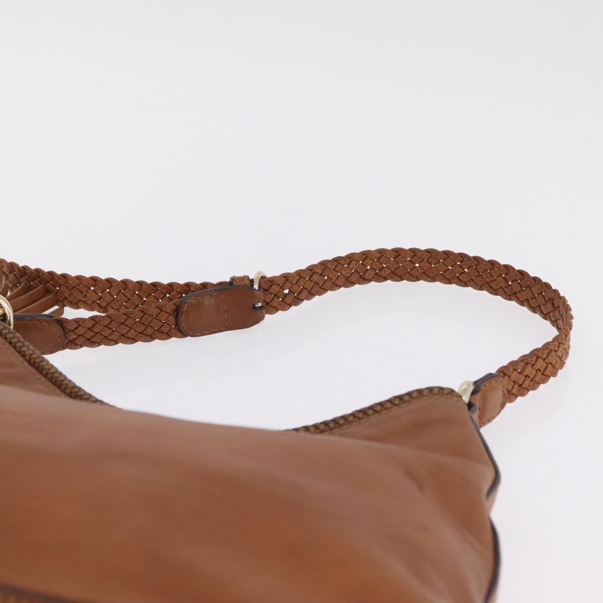 Gucci Marrakech Hobo Leather Brown Leather Shoulder Bag Bag (Pre-Owned)