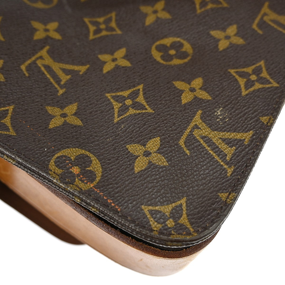 Louis Vuitton Cartouchiere Monogram Brown Canvas Shoulder Bag Bag (Pre-Owned)