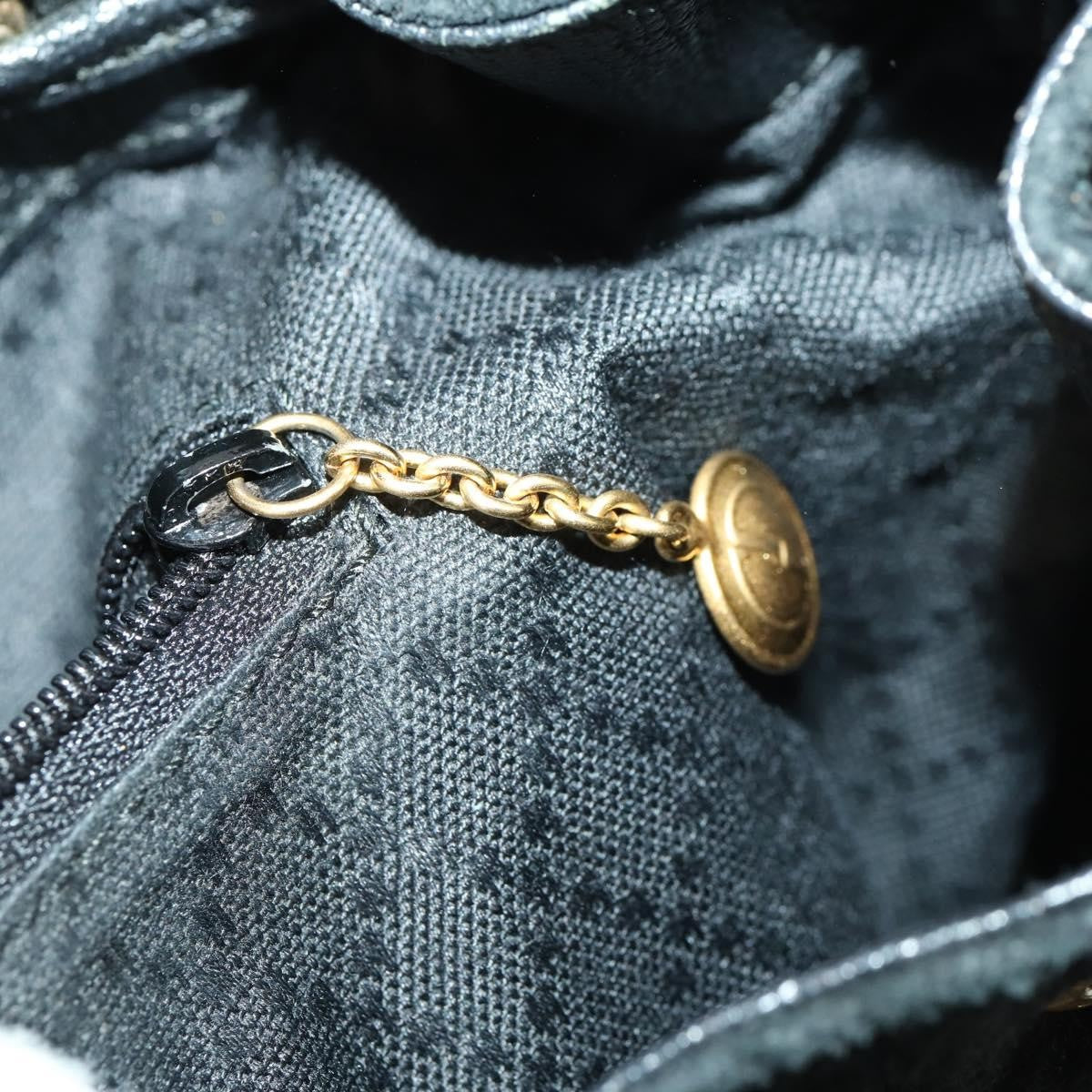 Gucci Gucci Bamboo Daim Black Suede Backpack Bag (Pre-Owned)