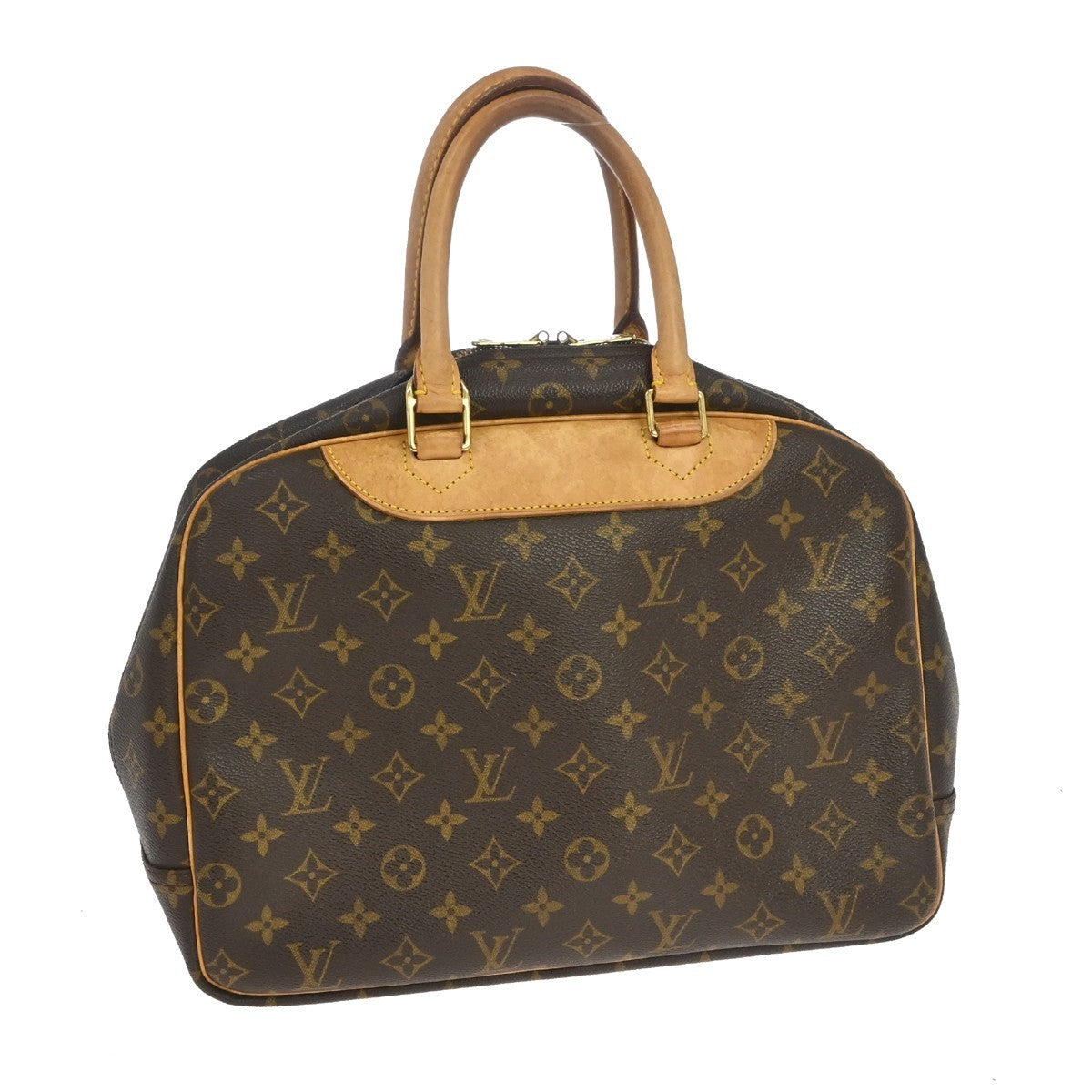 Louis Vuitton Deauville Monogram Brown Canvas Handbag (Pre-Owned)
