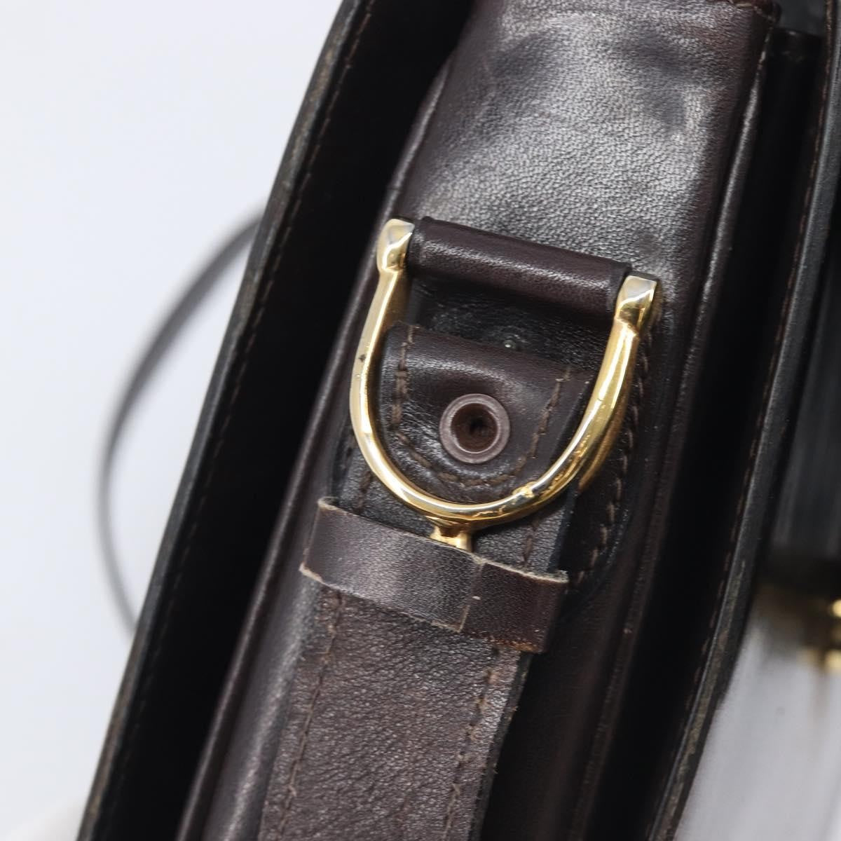 Celine Horse Carriage Leather Black Leather Shoulder Bag Bag (Pre-Owned)