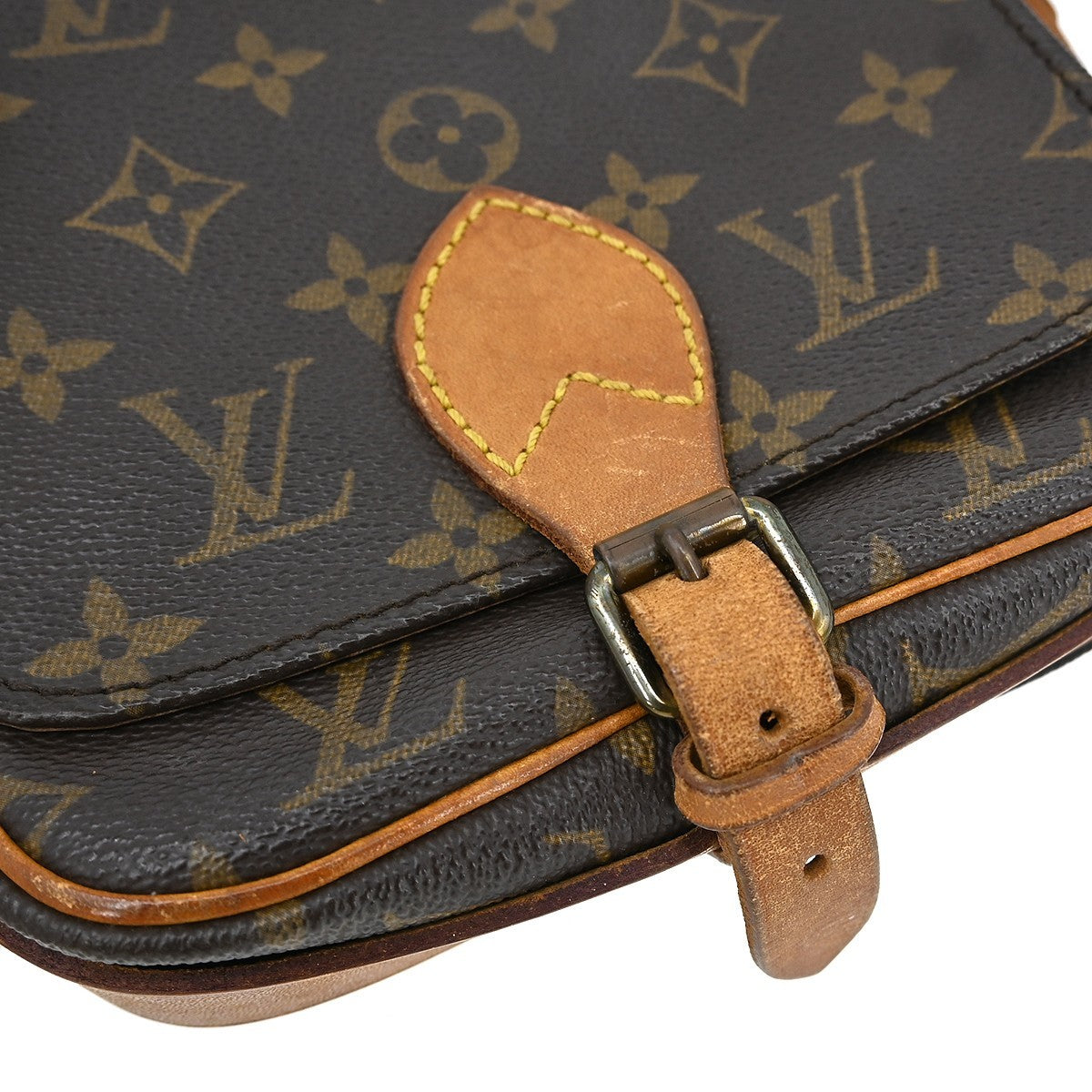 Louis Vuitton Cartouchiere Monogram Brown Canvas Shoulder Bag Bag (Pre-Owned)