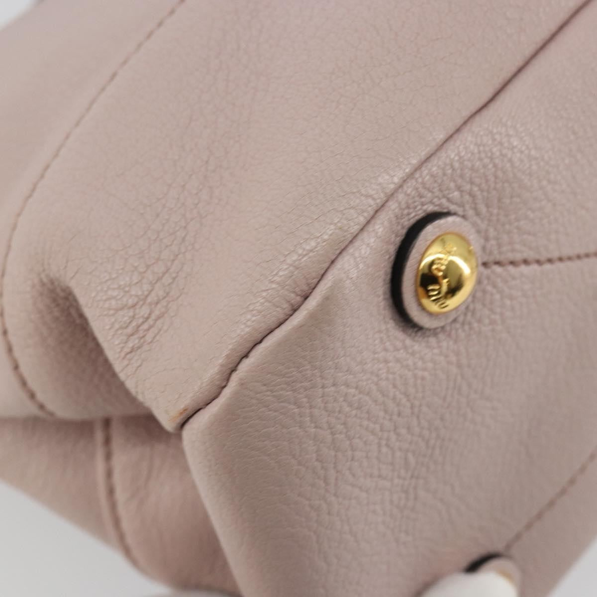 Miu Miu Madras Convertible Hobo Leather Pink Leather Shoulder Bag Bag (Pre-Owned)