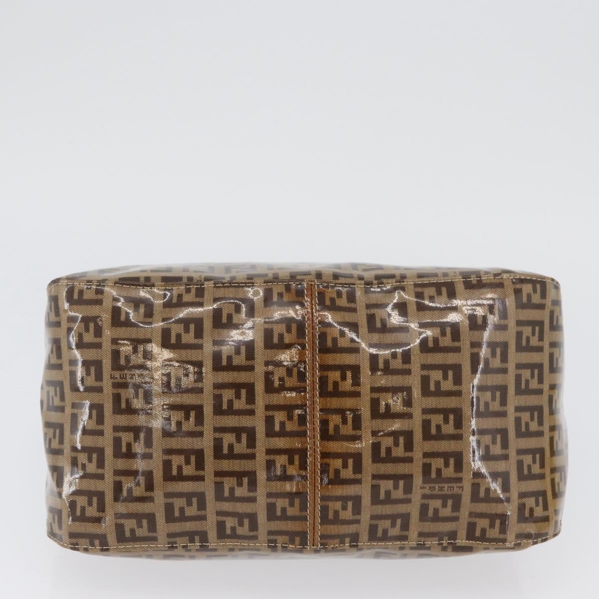 Fendi Mamma Baguette Zucchino Canvas Beige Canvas Shoulder Bag Bag (Pre-Owned)