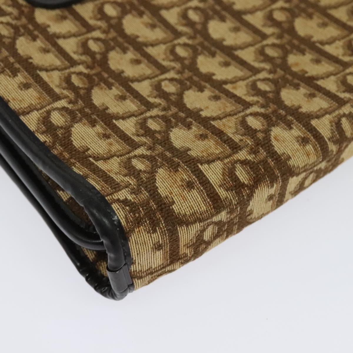 Christian Dior Vintage Trotter Canvas Brown Canvas Handbag (Pre-Owned)