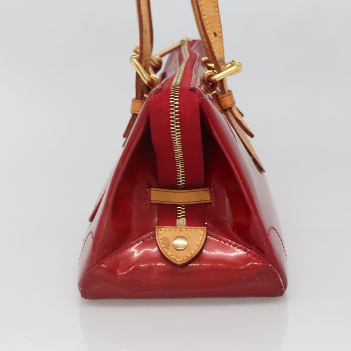 Louis Vuitton Rosewood Avenue Monogram Vernis Red Patent_Leather Handbag (Pre-Owned)