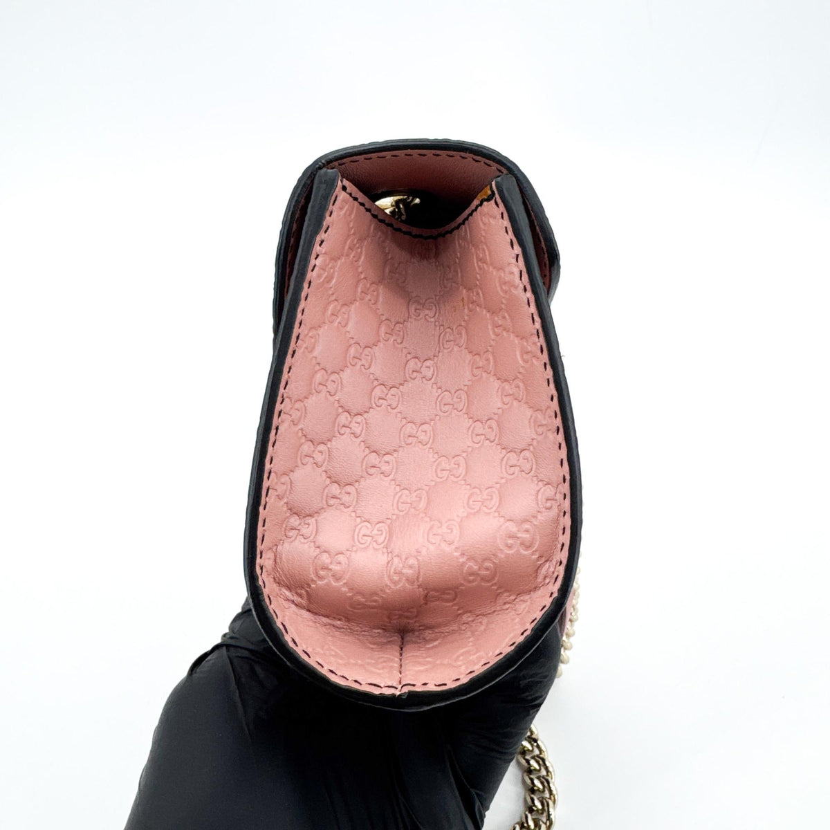 Gucci Emily Chain Flap Guccissima Leather Pink Leather Shoulder Bag Bag (Pre-Owned)