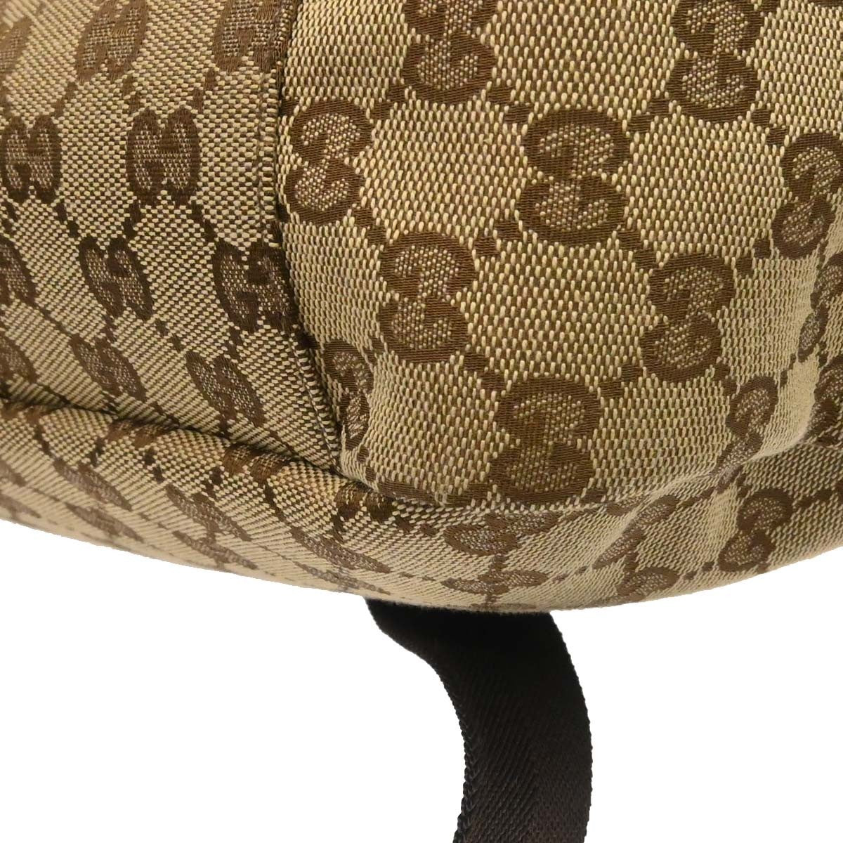 Gucci Buckle Messenger Gg Canvas Beige Canvas Handbag (Pre-Owned)