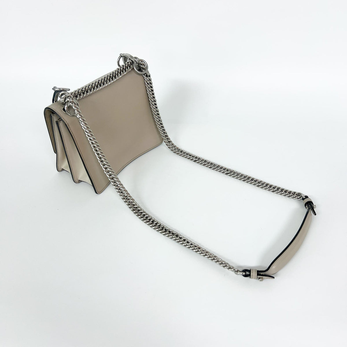 Fendi Kan I Leather Ecru Leather Shoulder Bag Bag (Pre-Owned)