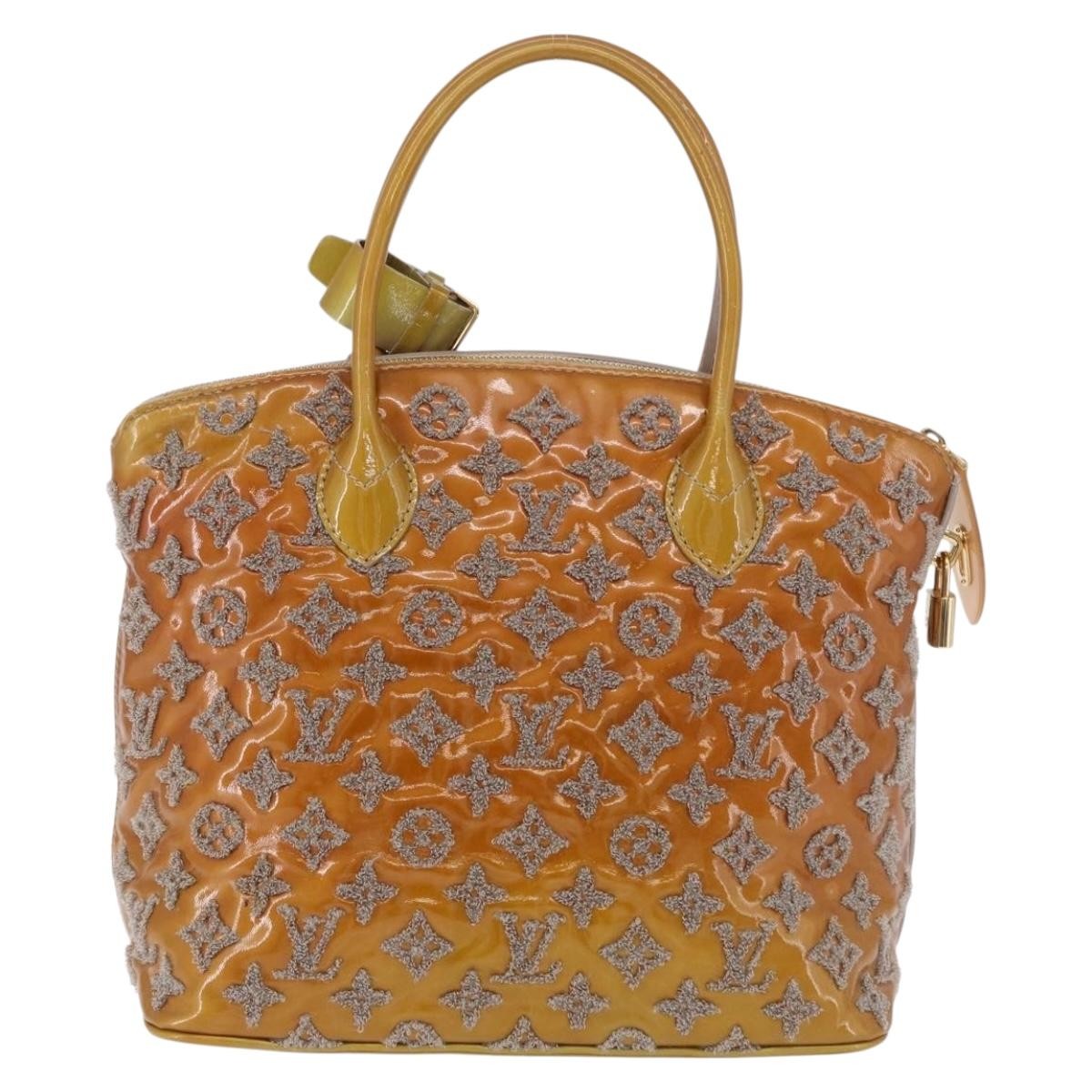 Louis Vuitton Fascination Lockit Patent Lambskin Brown Pearl Handbag (Pre-Owned)
