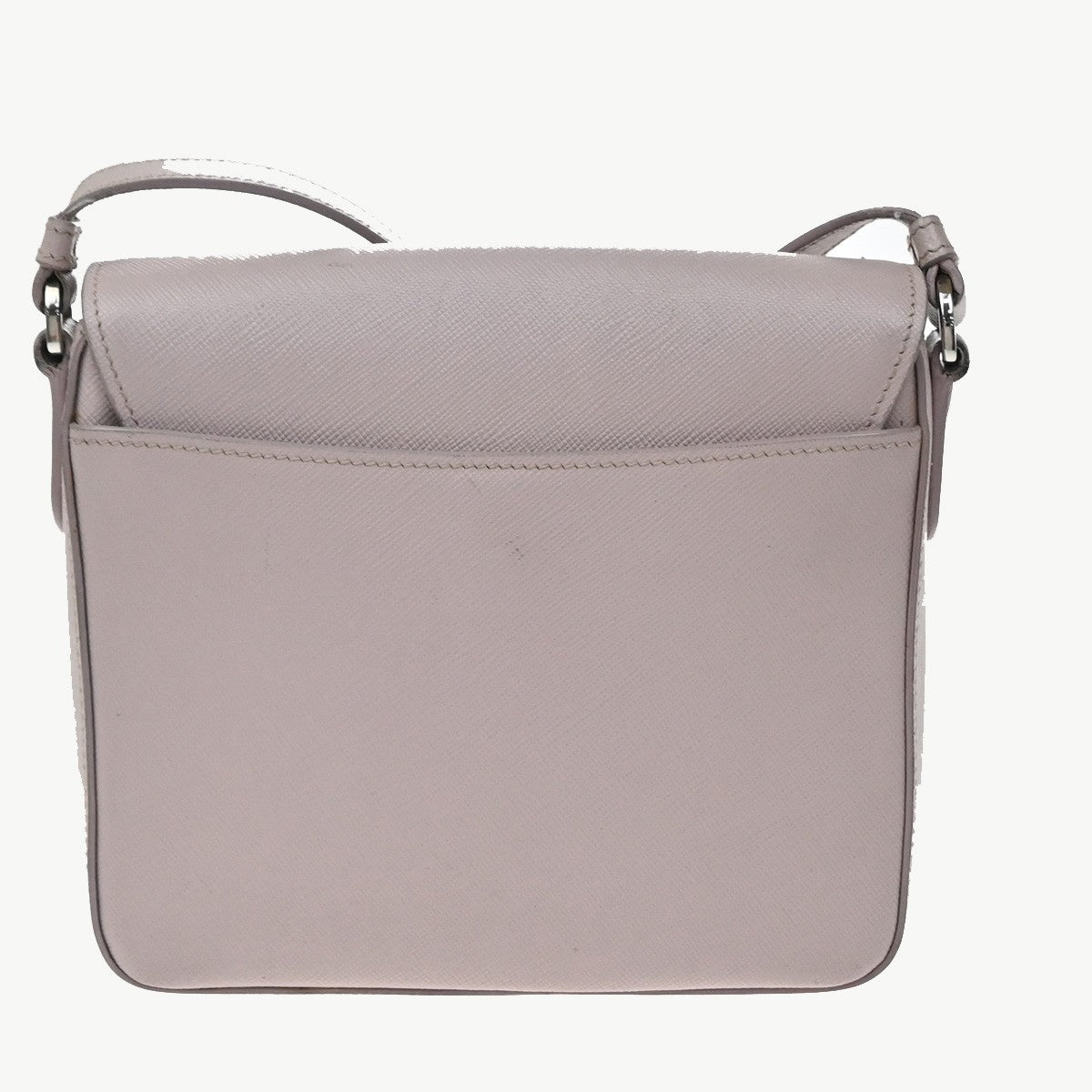 Prada Sound Flap Embroidered Saffiano Pink Leather Shoulder Bag Bag (Pre-Owned)