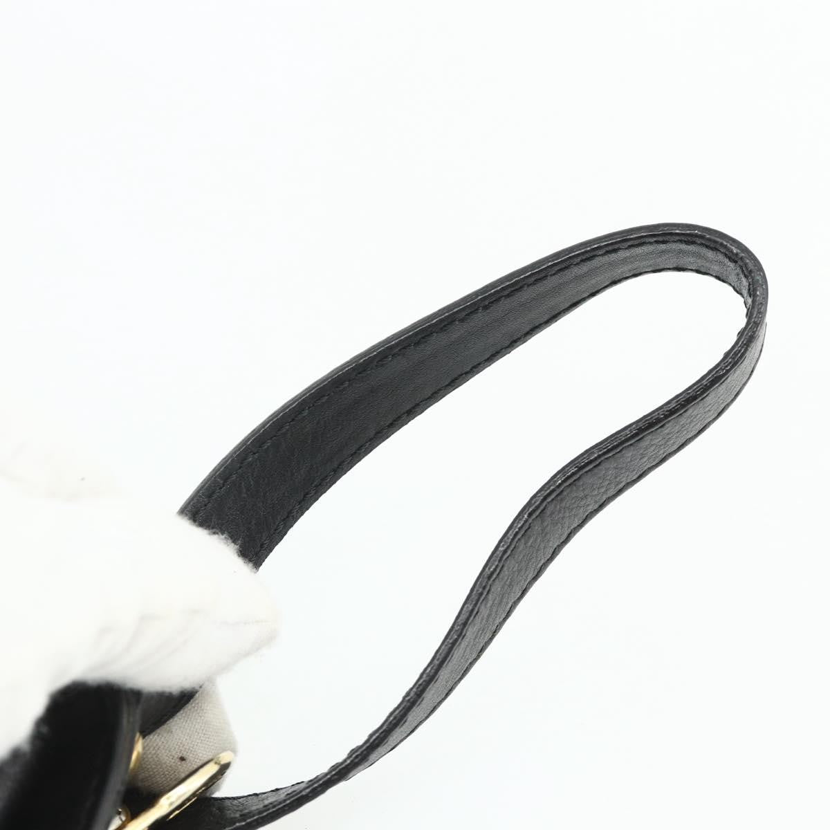 Celine Zip Clutch Leather Black Leather Clutche & Pouche Bag (Pre-Owned)