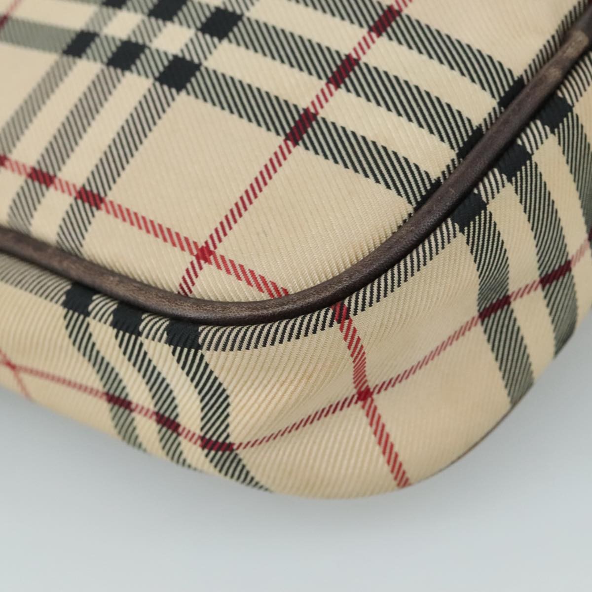 Burberry Nova Check Canvas And Leather Beige Canvas Shoulder Bag Bag (Pre-Owned)