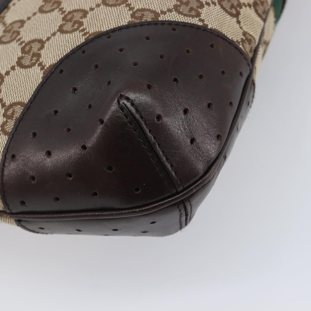 Gucci Reins Web Canvas Beige Canvas Shoulder Bag Bag (Pre-Owned)