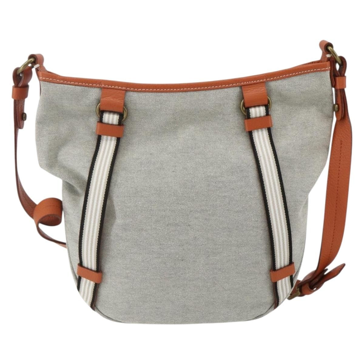 Burberry Blue Label Canvas Gray Canvas Shoulder Bag Bag (Pre-Owned)