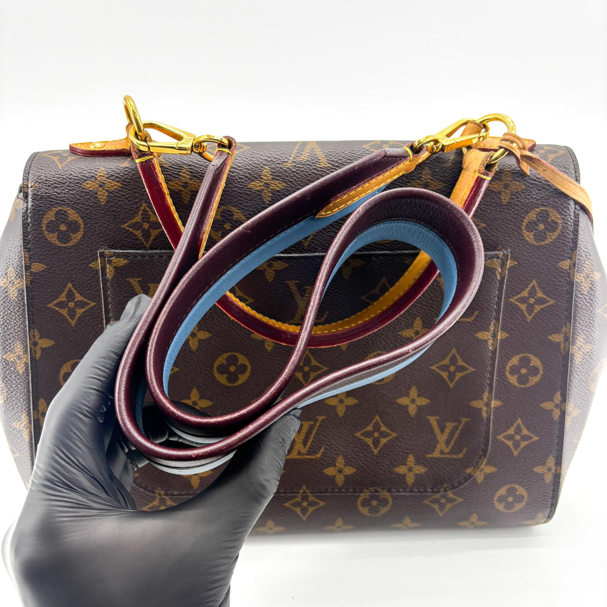 Louis Vuitton Cluny Top Handle Monogram Canvas Brown Canvas Handbag (Pre-Owned)