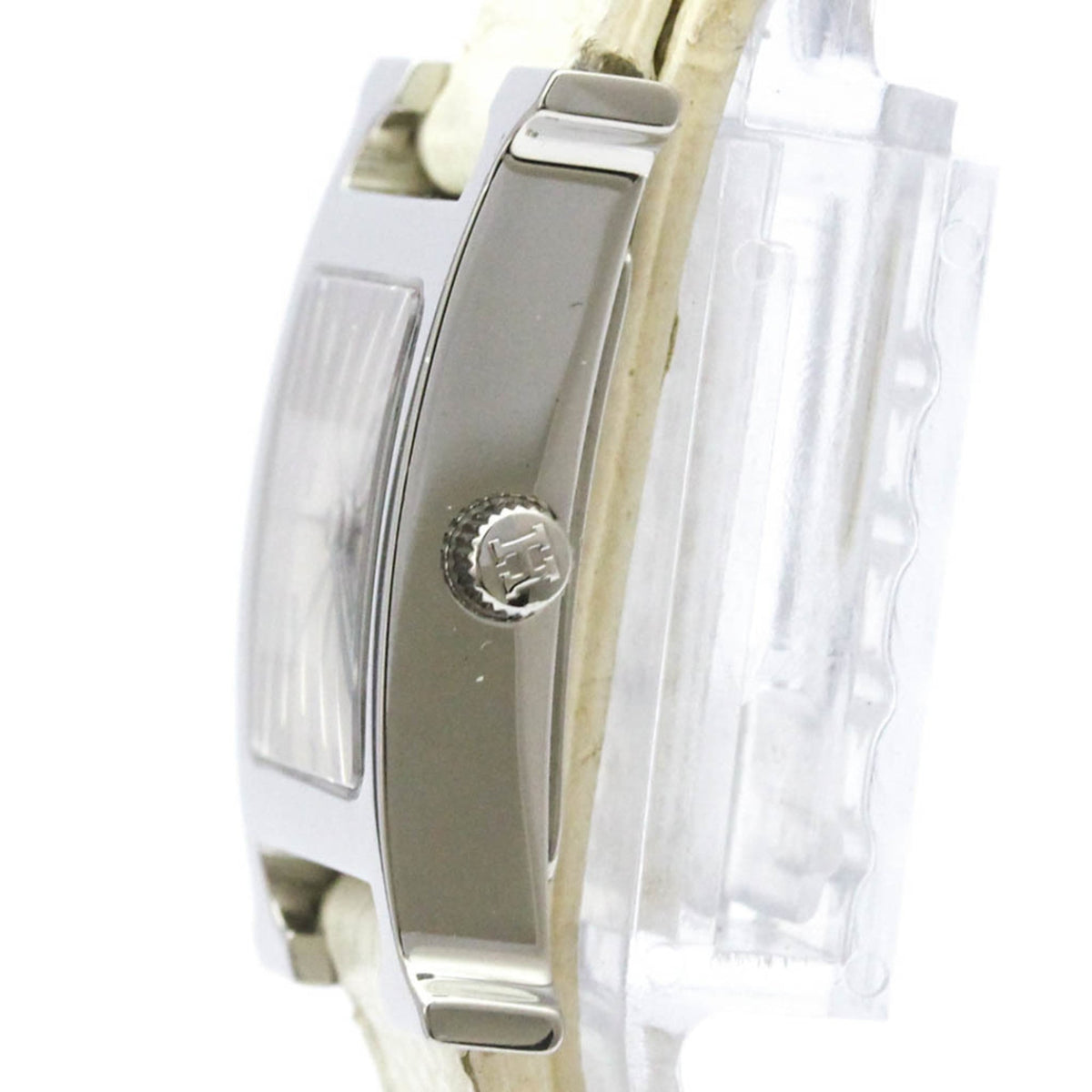 Hermes Heure H Double Tour Quartz Stainless Steel And Leather Watch (Pre-Owned)