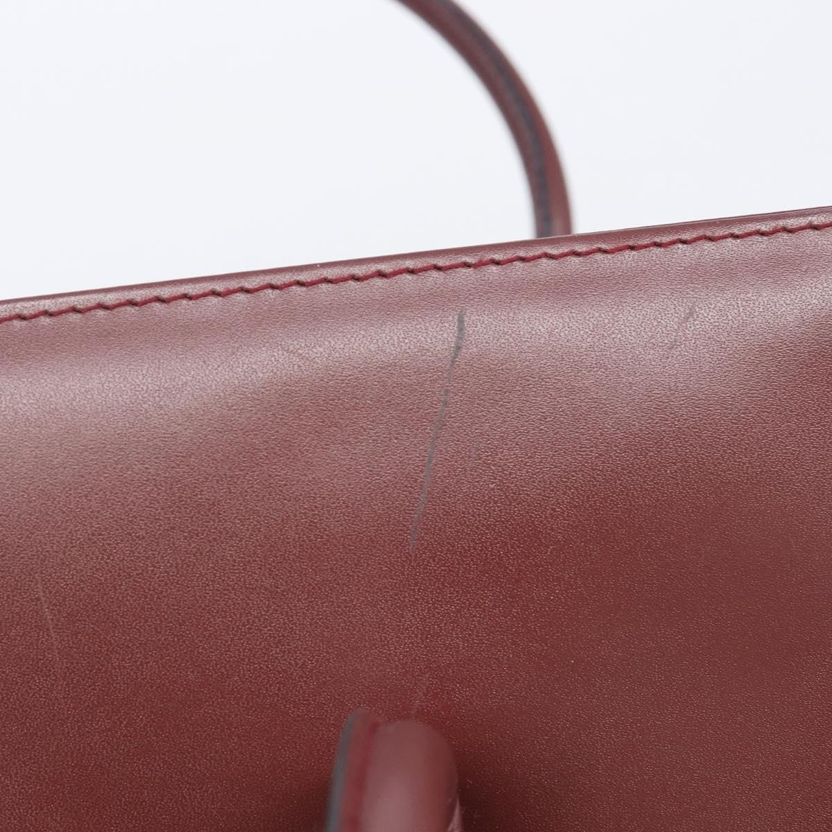 Cartier Must Line Leather Burgundy Leather Handbag (Pre-Owned)