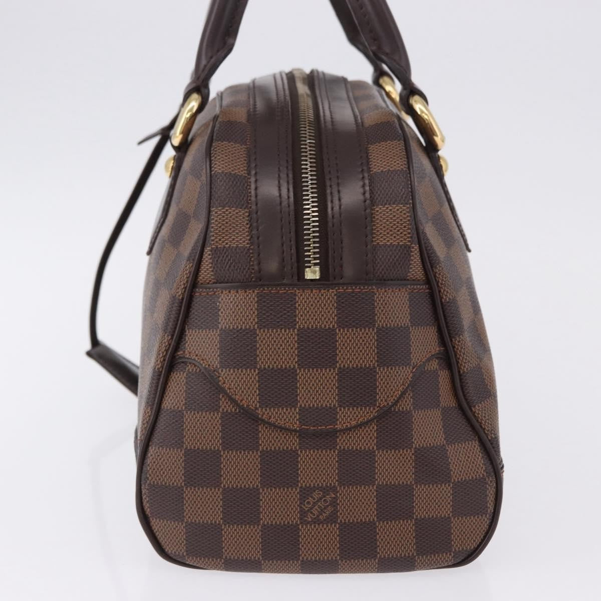Louis Vuitton Duomo Boston Damier Ebene Brown Canvas Handbag (Pre-Owned)
