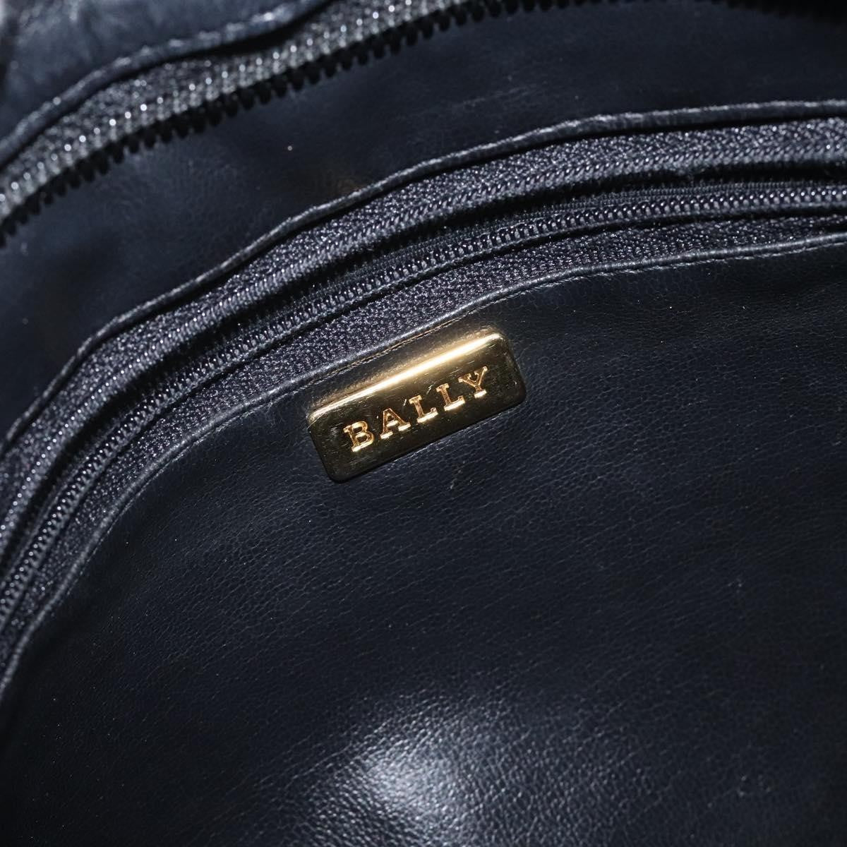 Bally Vintage Quilted Leather Black Leather Shoulder Bag Bag (Pre-Owned)