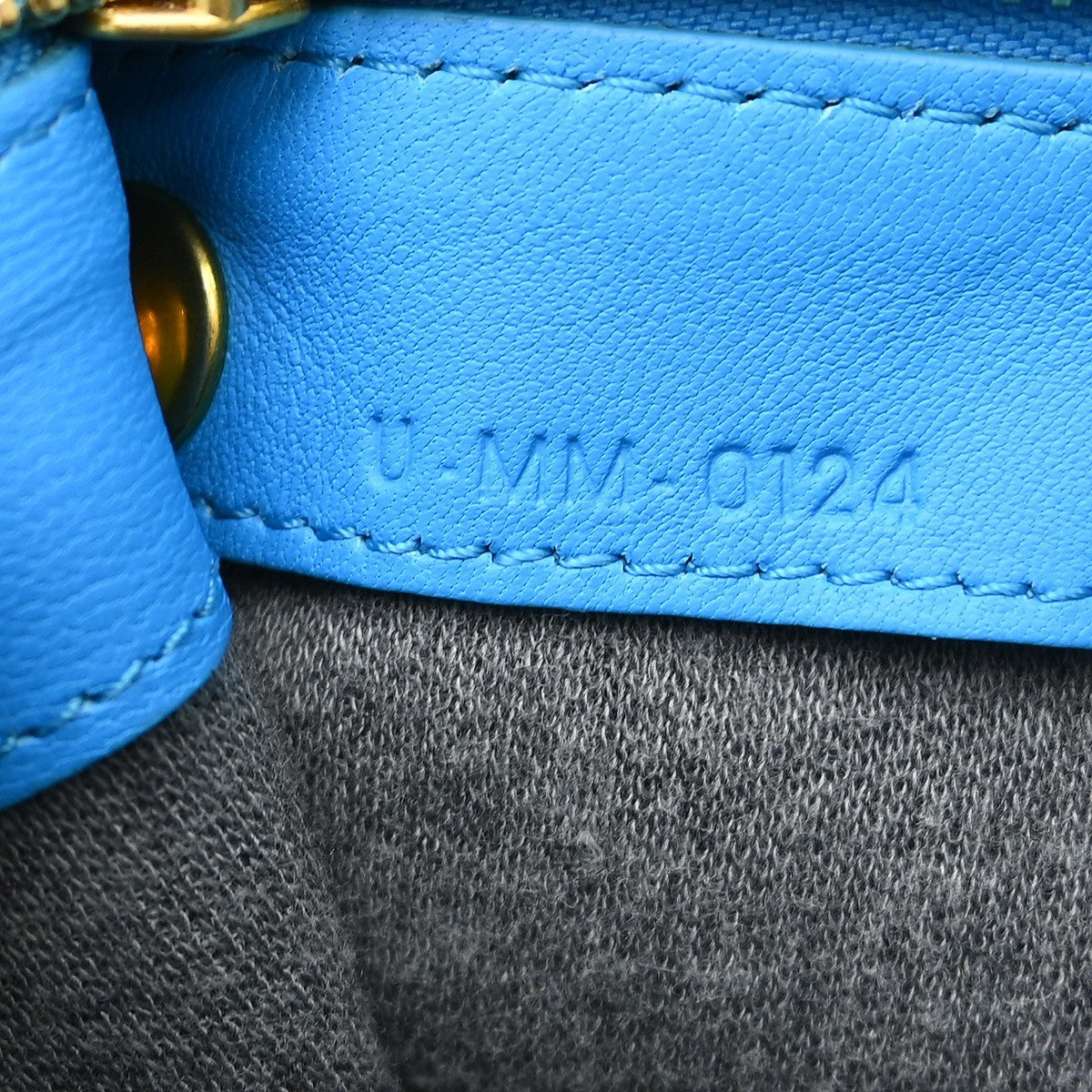 Celine Trio Leather Blue Leather Shoulder Bag Bag (Pre-Owned)