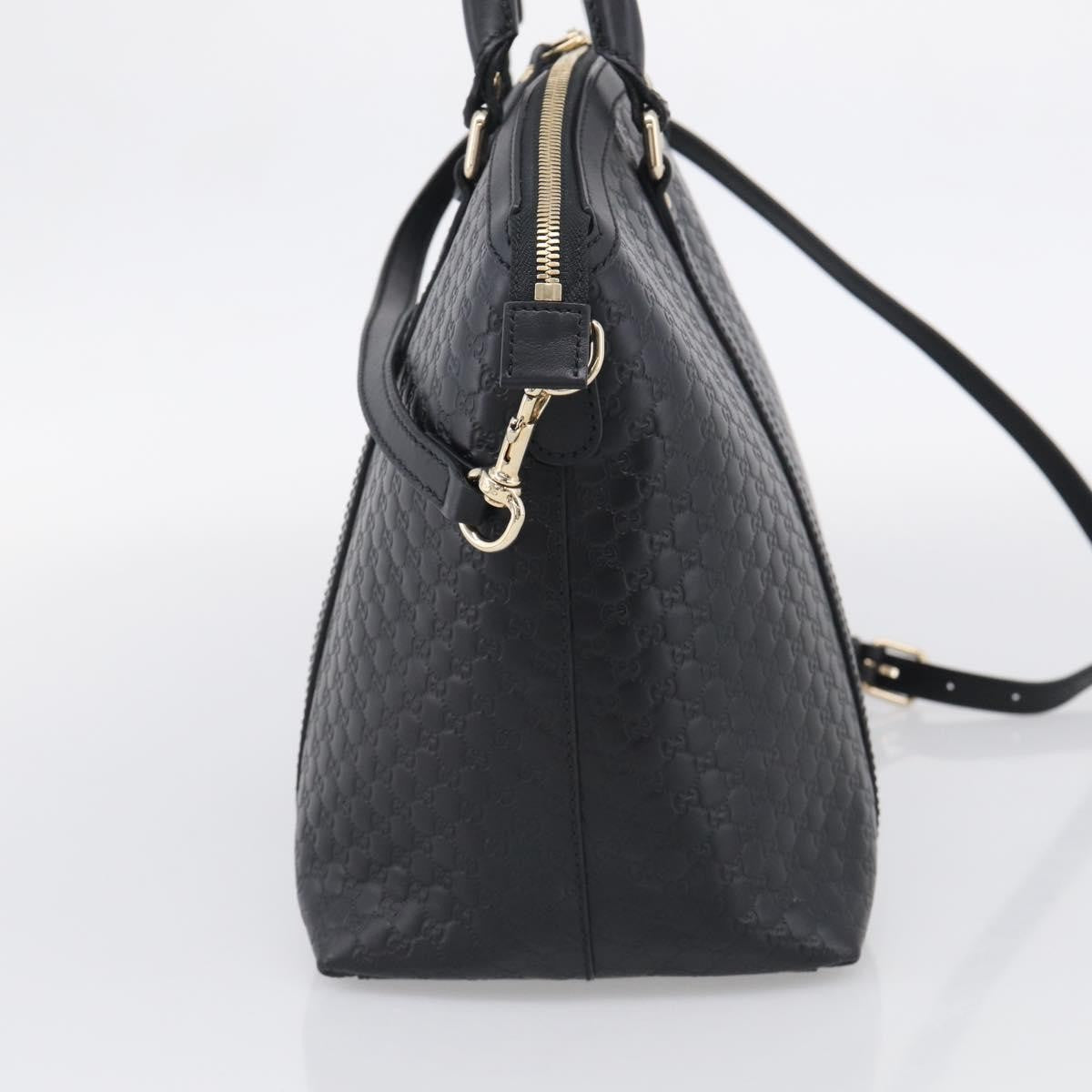 Gucci Guccissima Gg Leather Black Leather Handbag (Pre-Owned)