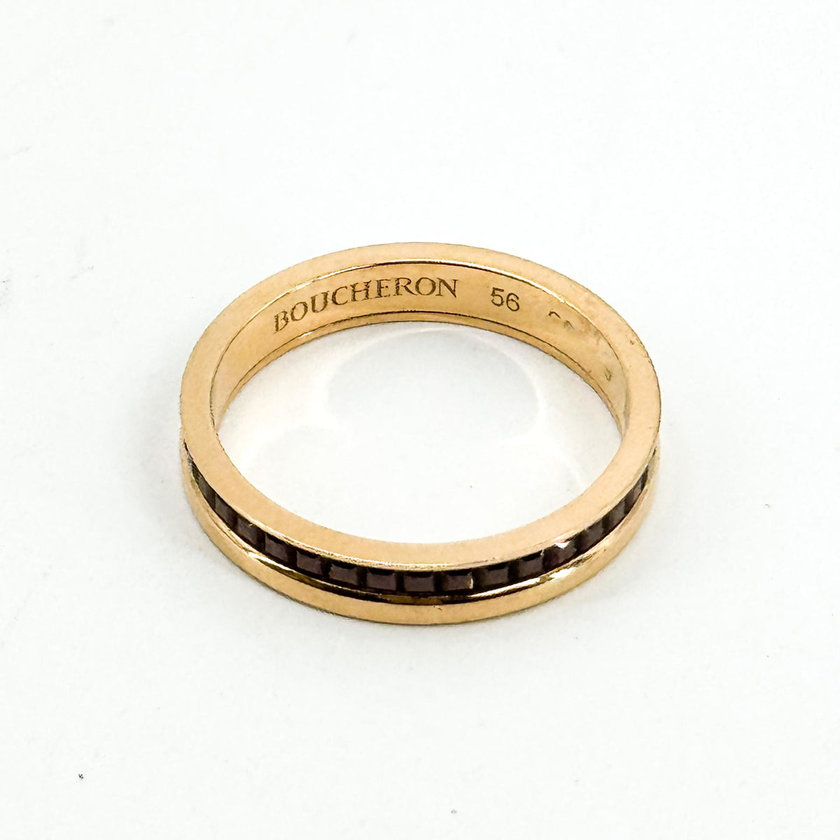 Boucheron Quatre 18K Pink Gold Gold Yellow_Gold Ring Jewelry (Pre-Owned)