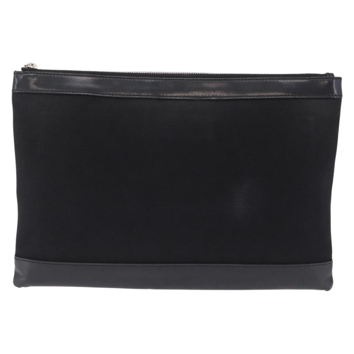 Balenciaga Navy Zip Canvas And Leather Black Canvas Clutche & Pouche Bag (Pre-Owned)