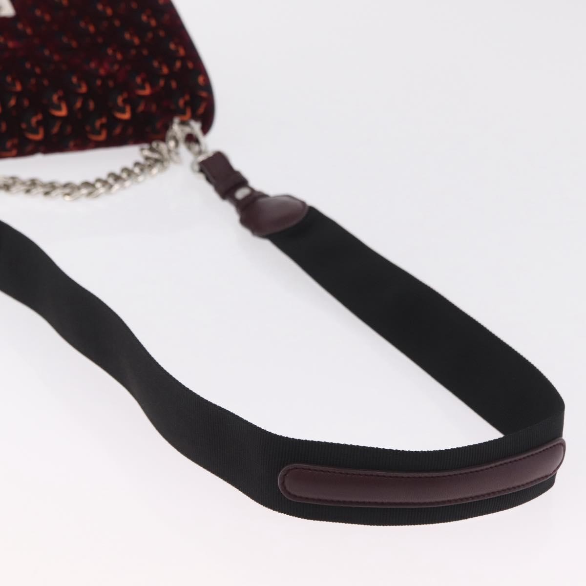 Christian Dior Diorama Flap Oblique Velvet And Canvas Red Velvet Handbag (Pre-Owned)