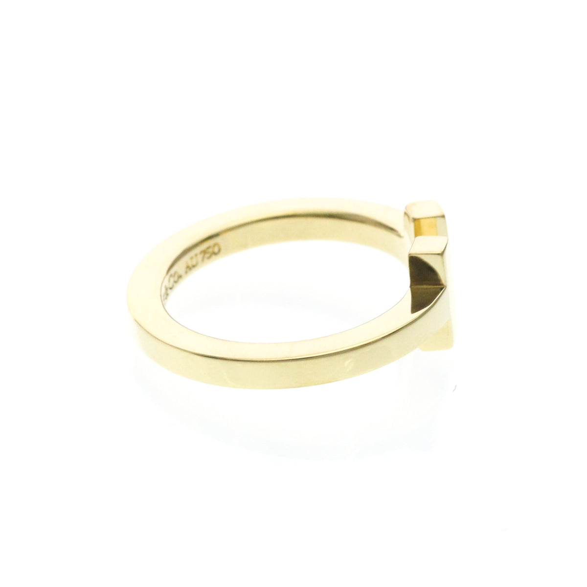 Tiffany & Co. T Square 18K Yellow Gold Gold Yellow_Gold Ring Jewelry (Pre-Owned)