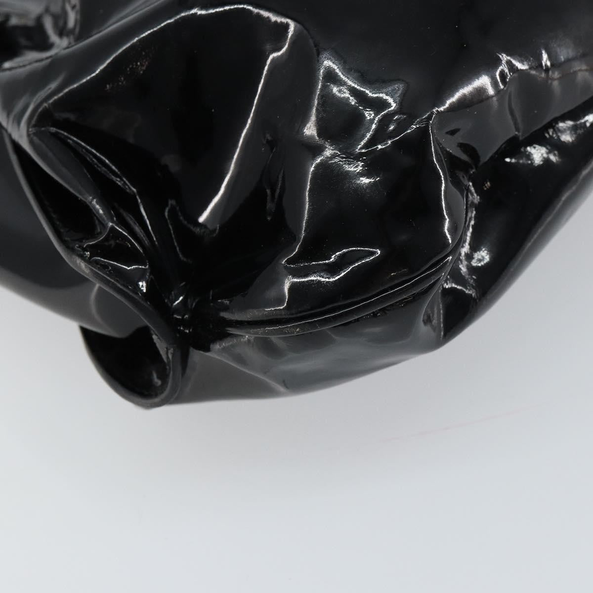Salvatore Ferragamo Gancini Tote Patent Leather Black Patent_Leather Tote Bag Bag (Pre-Owned)