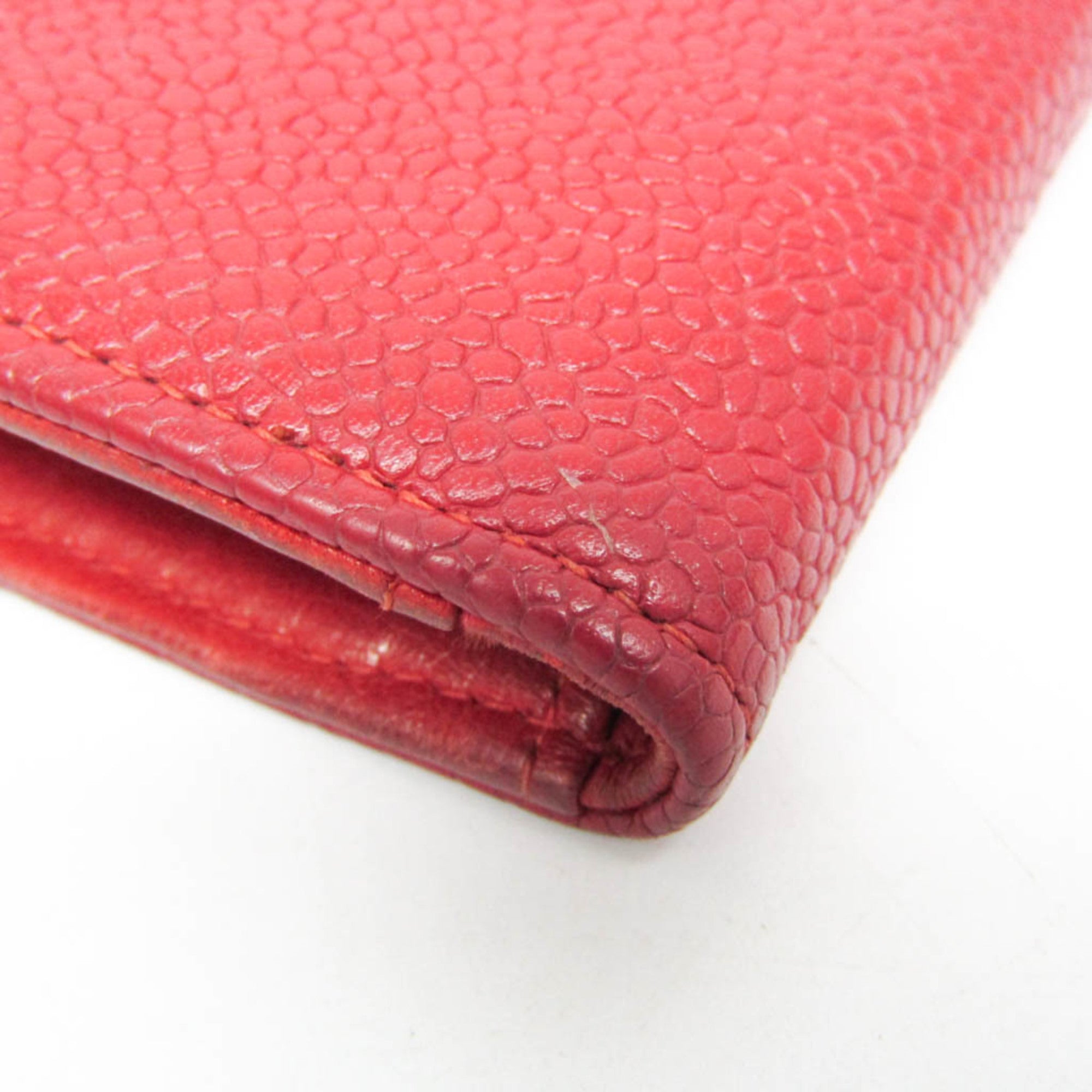 Chanel Timeless Cc French Calfskin Red Leather Wallets Accessory (Pre-Owned)
