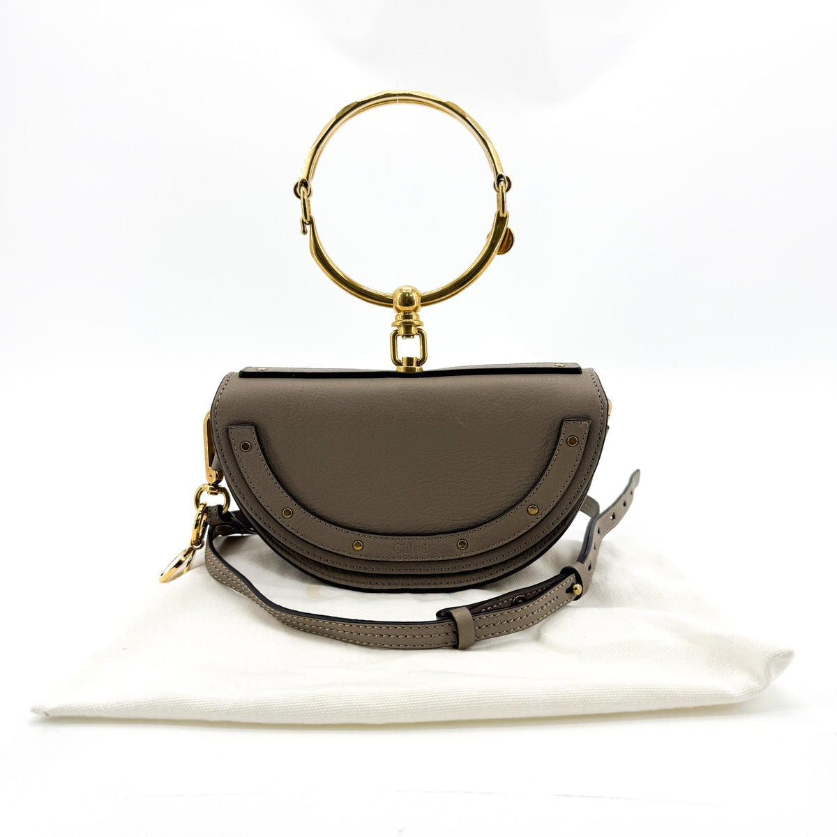 Chloe Nile Leather Brown Leather Crossbody Bag Bag (Pre-Owned)