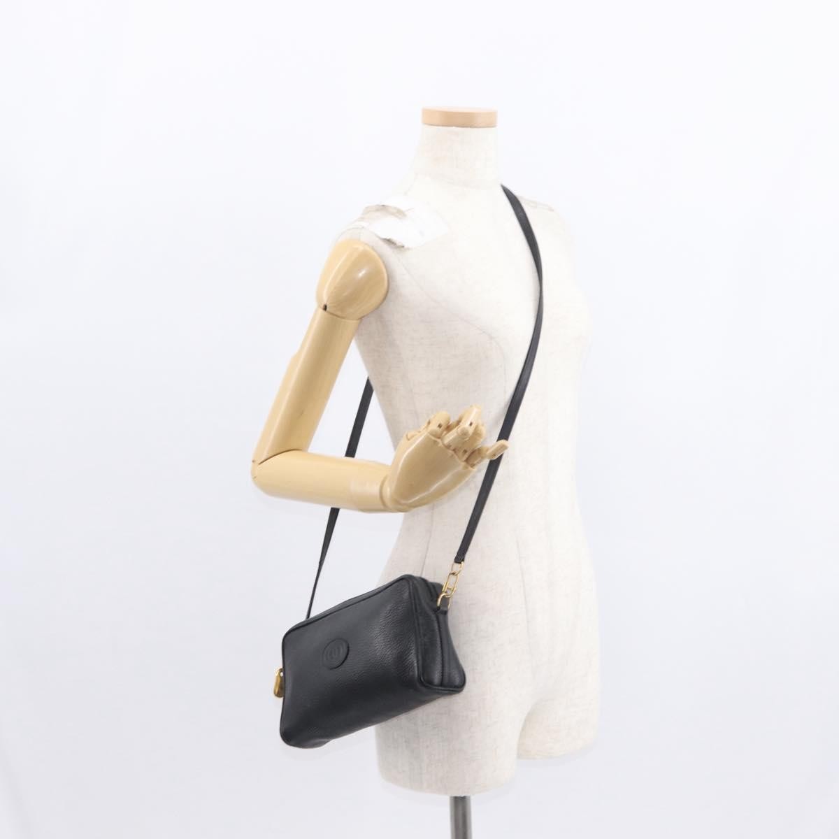 Gucci Vintage Leather Black Leather Shoulder Bag Bag (Pre-Owned)