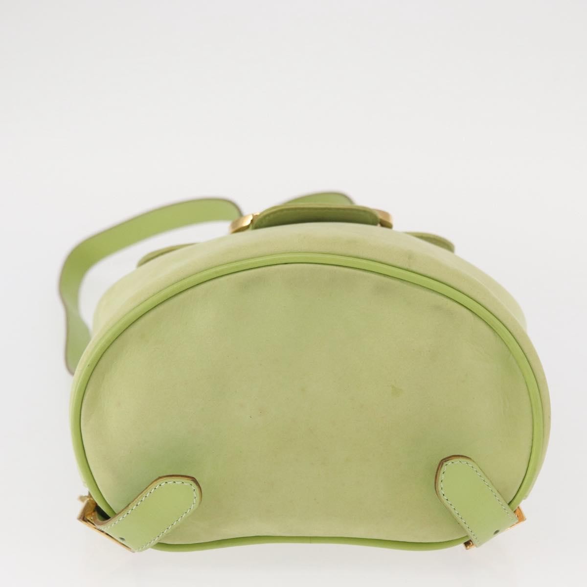 Salvatore Ferragamo Gancini Suede Green Suede Backpack Bag (Pre-Owned)