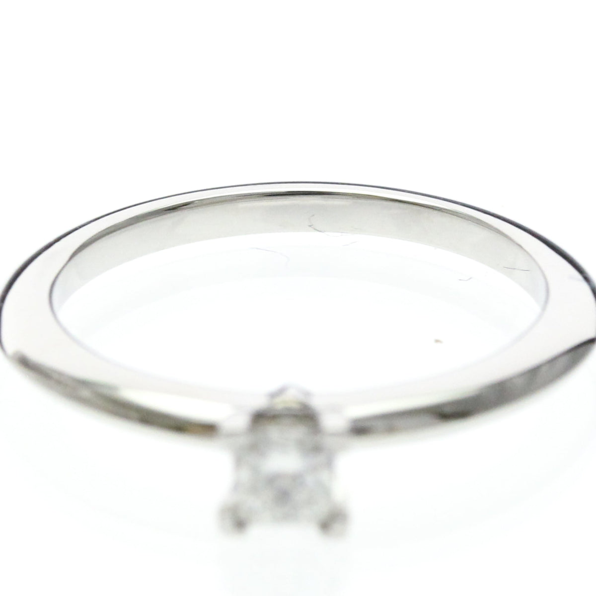 Cartier Solitaire 1895 Platinum With Rbc Diamond Silver Platinum Ring Jewelry (Pre-Owned)