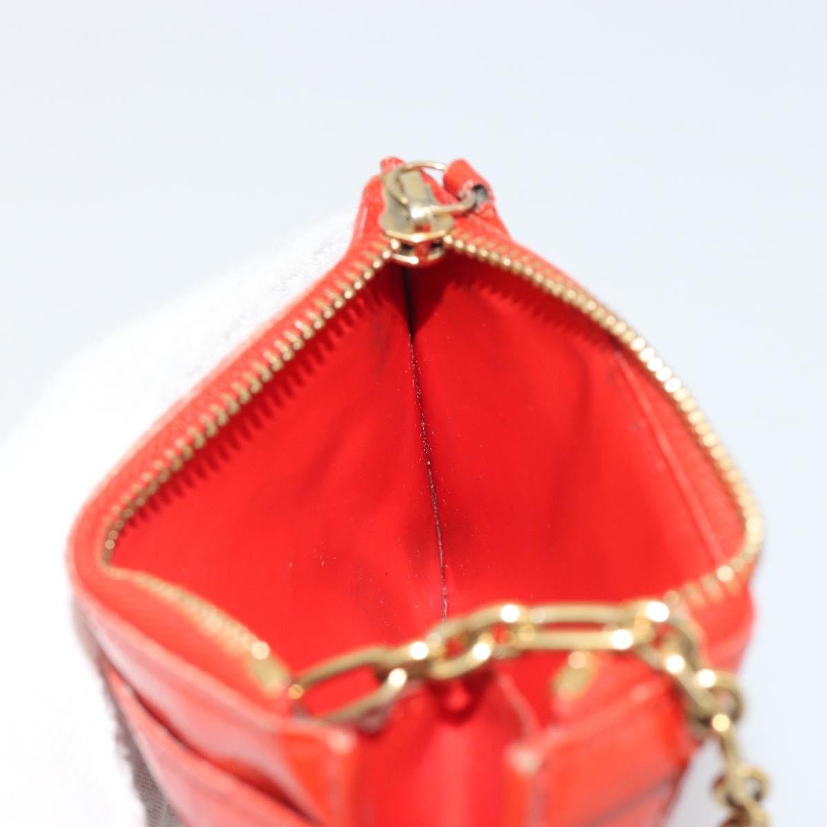 Louis Vuitton Pochette Clés Nm Monogram Vernis Patent Leather Orange Patent_Leather Wallets Accessory (Pre-Owned)