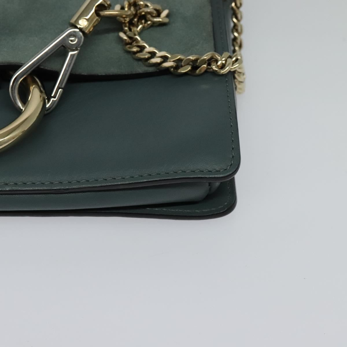 Chloe Faye Leather And Suede Blue Suede Shoulder Bag Bag (Pre-Owned)