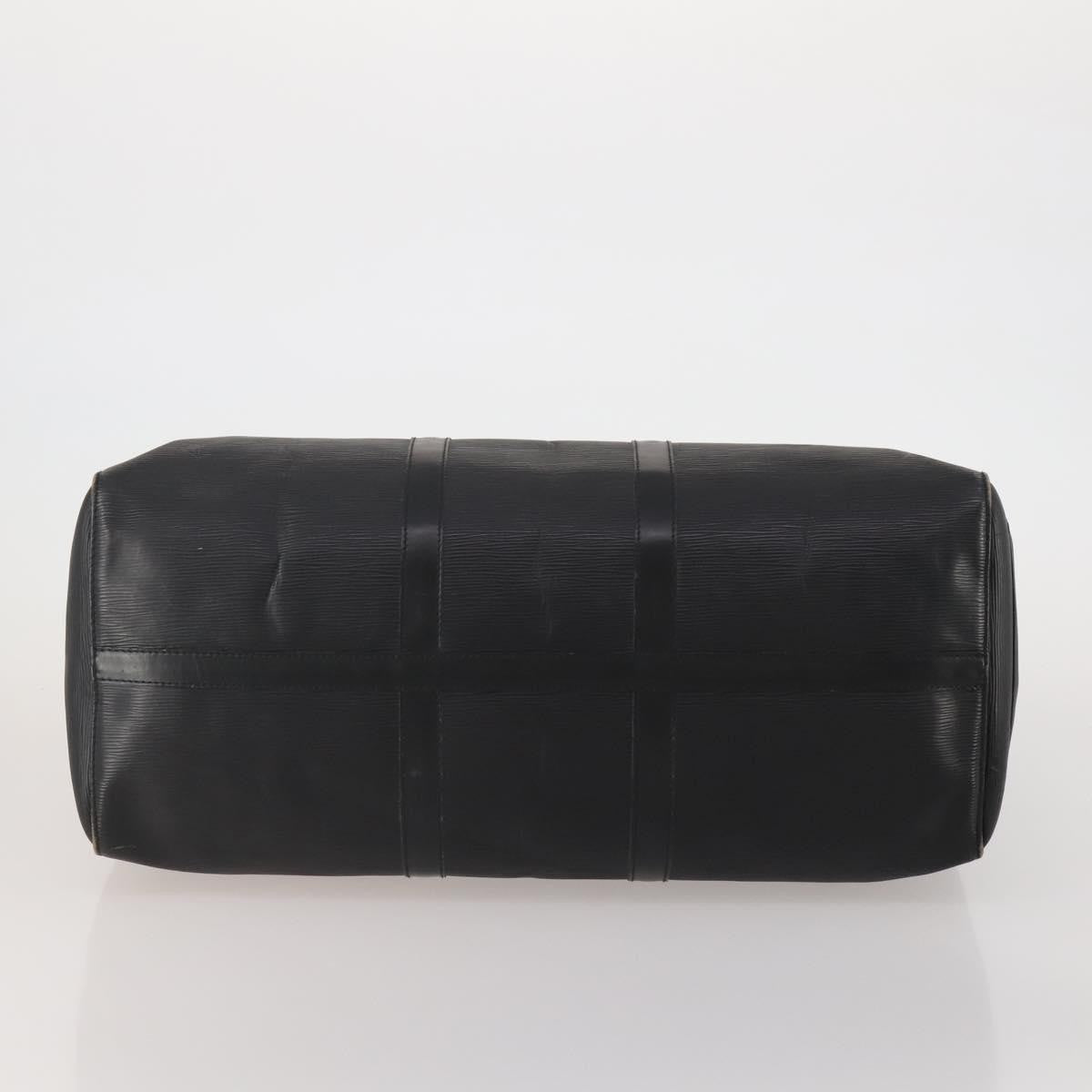 Louis Vuitton Keepall Epi Leather Black Leather Travel Bag Bag (Pre-Owned)