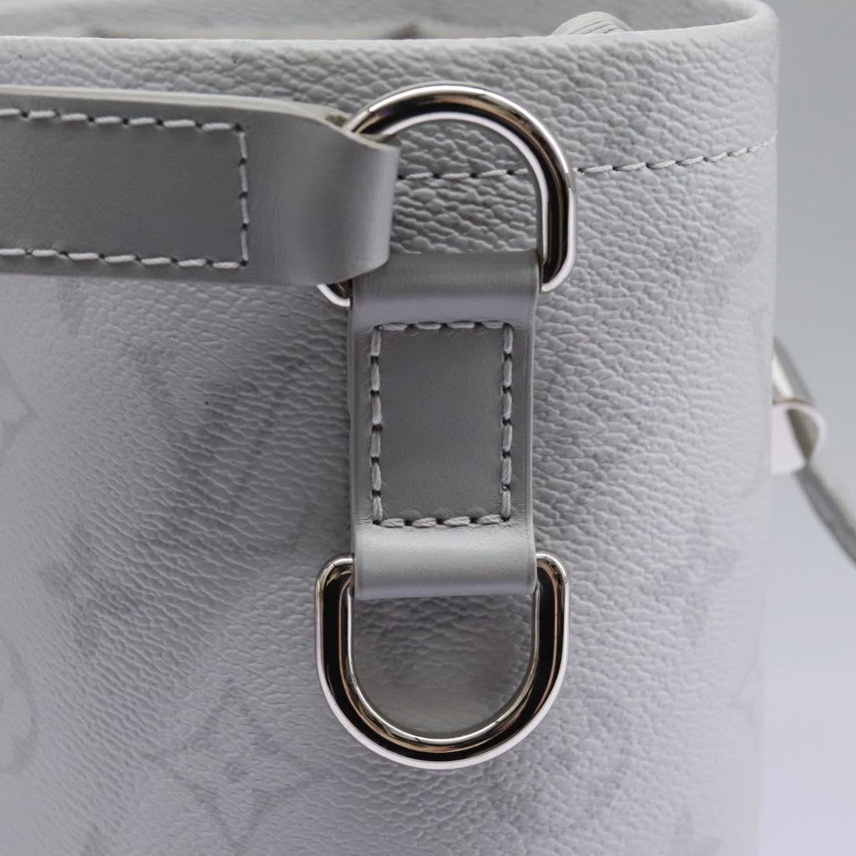 Louis Vuitton Chalk Nano Limited Edition Logo Story Monogram Canvas Gray Canvas Clutche & Pouche Bag (Pre-Owned)