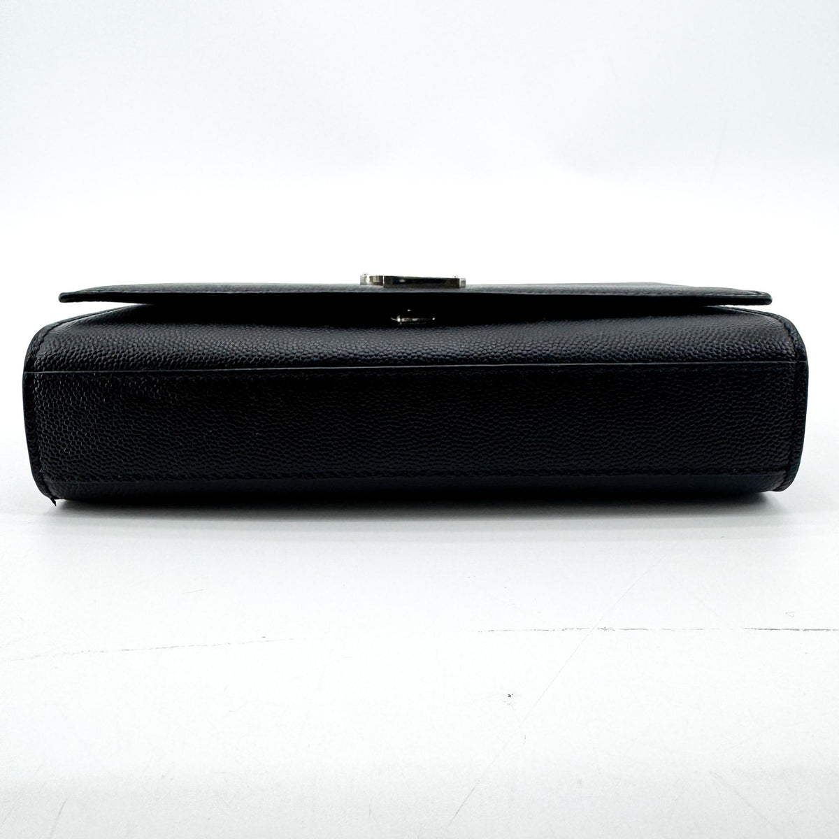 Saint Laurent Classic Monogram Flap Chain Leather Black Leather Crossbody Bag Bag (Pre-Owned)