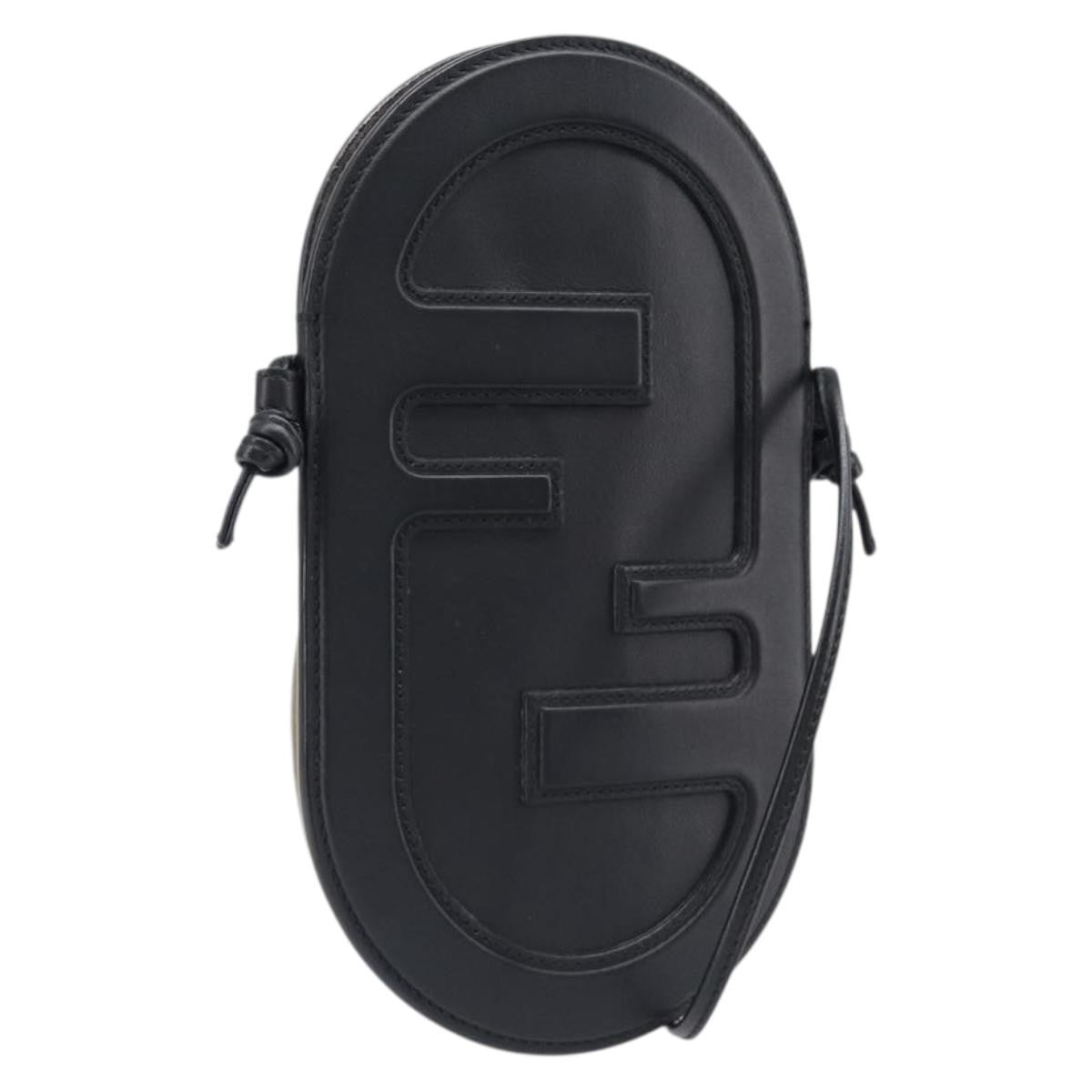 Fendi O'lock Camera Leather Black Leather Shoulder Bag Bag (Pre-Owned)